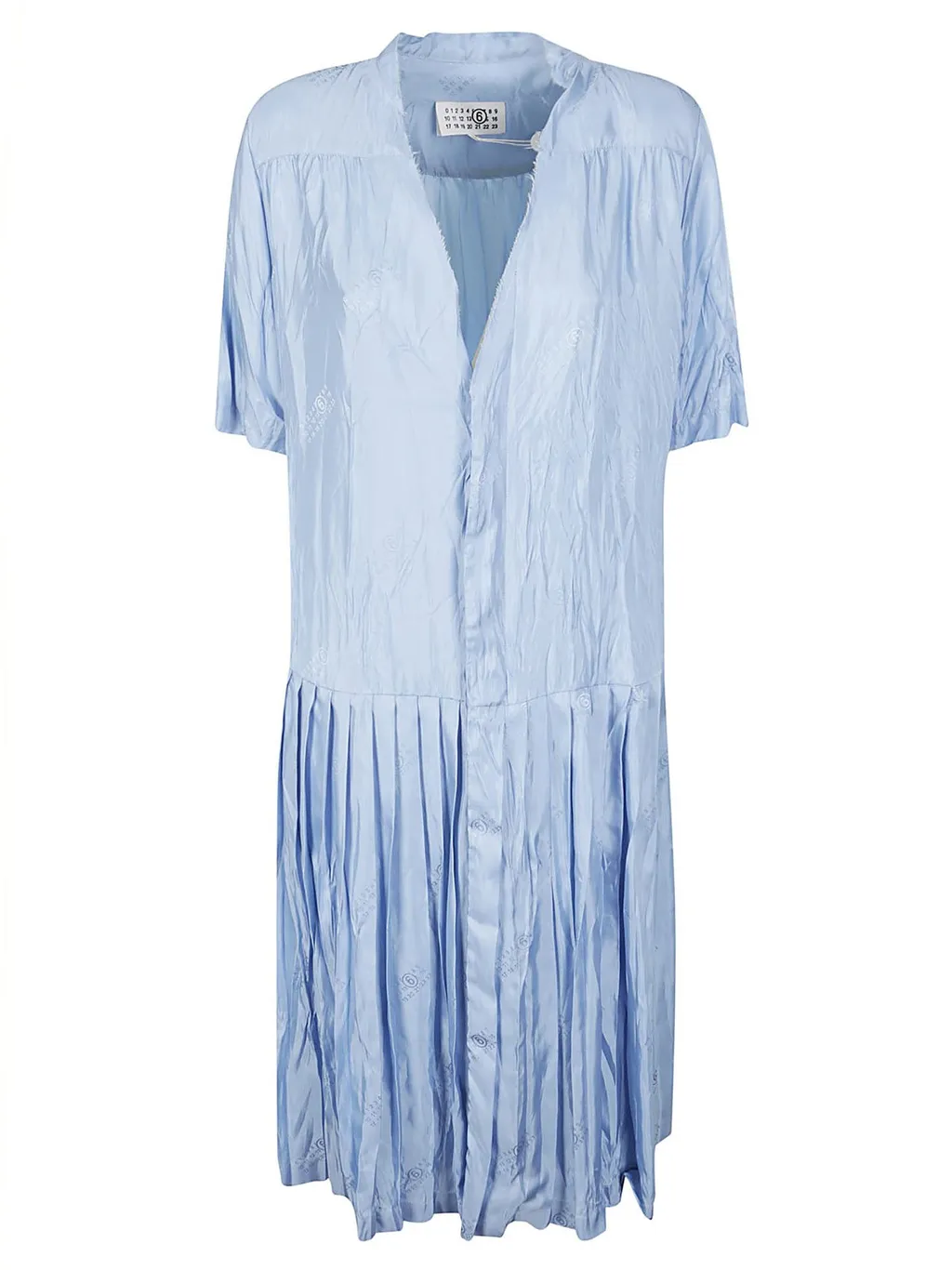 Short-Sleeved Pleated Dress