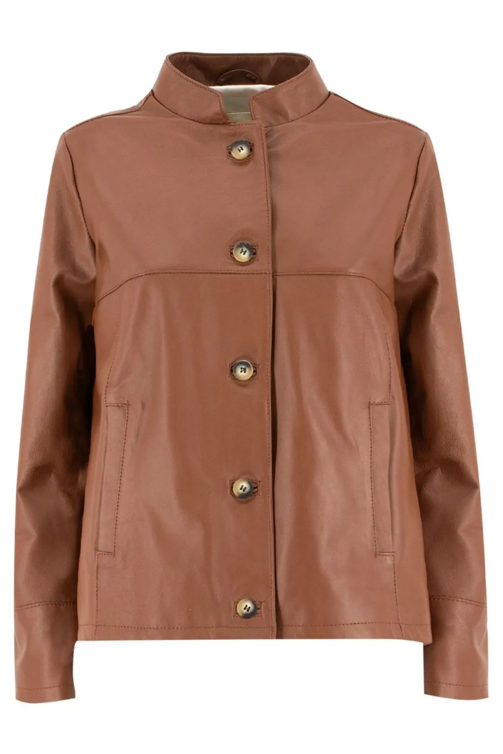 Single Breasted Leather Jacket