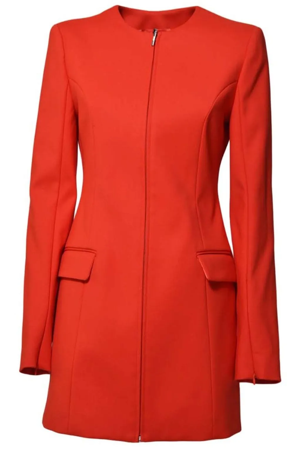 Zip-Up Crewneck Coat