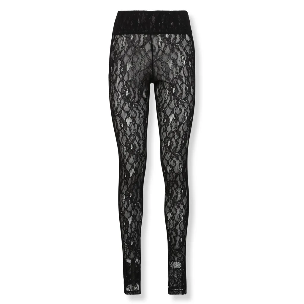 Elasticated Waistband Lace Leggings