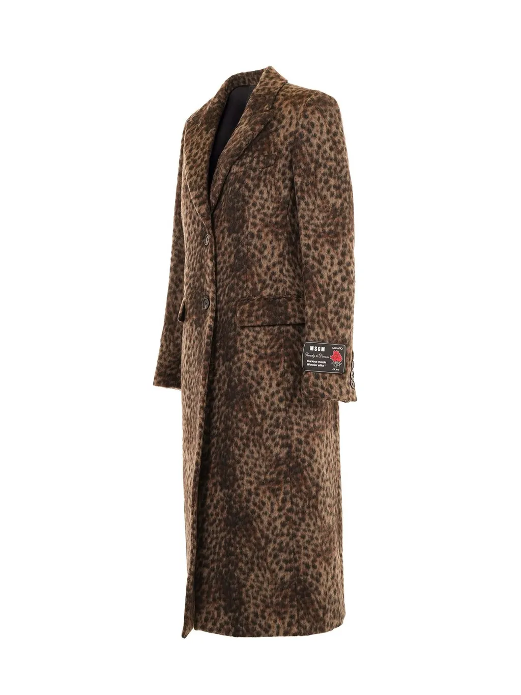 Print Single Breasted Long Coat