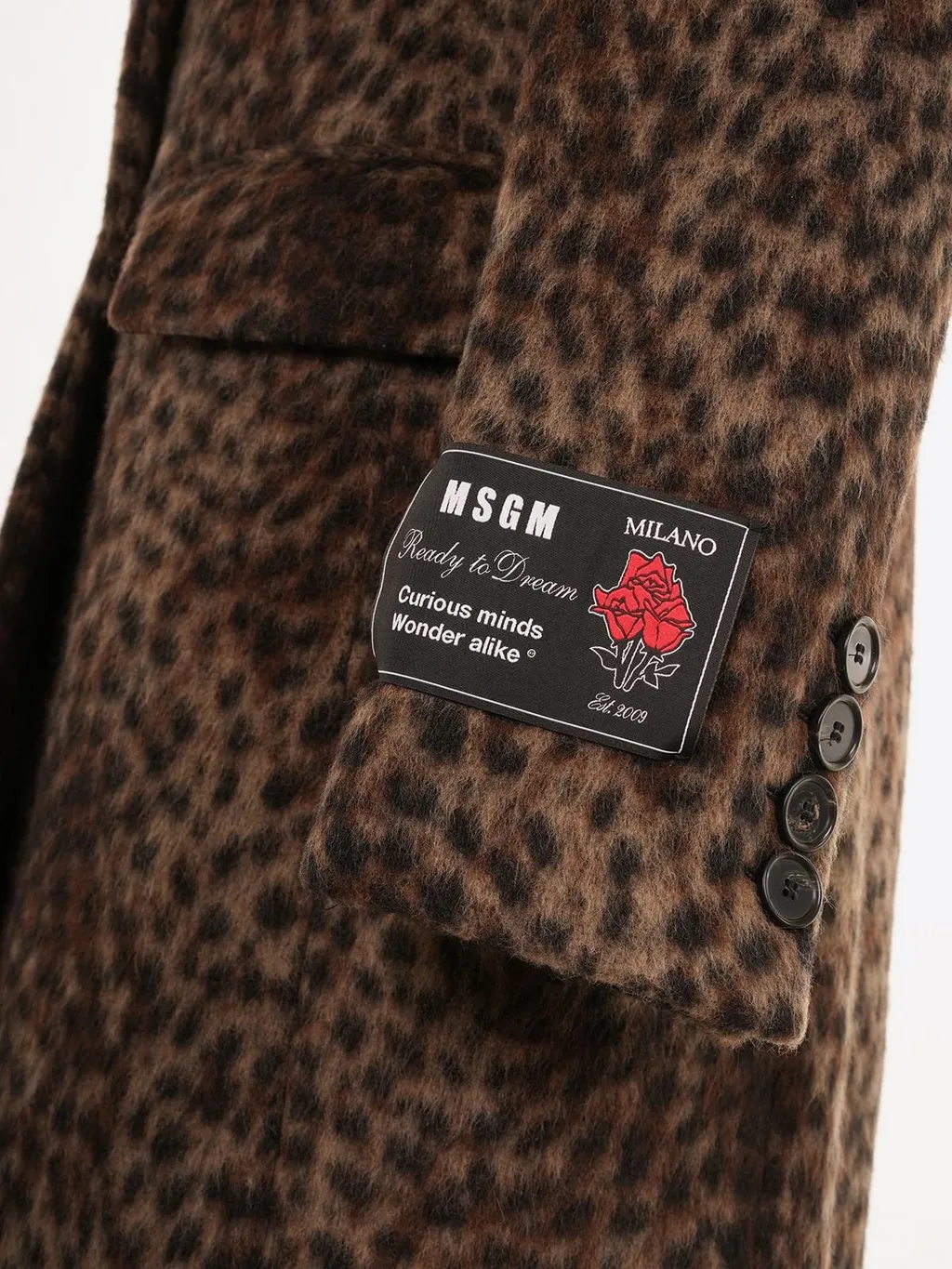 Print Single Breasted Long Coat