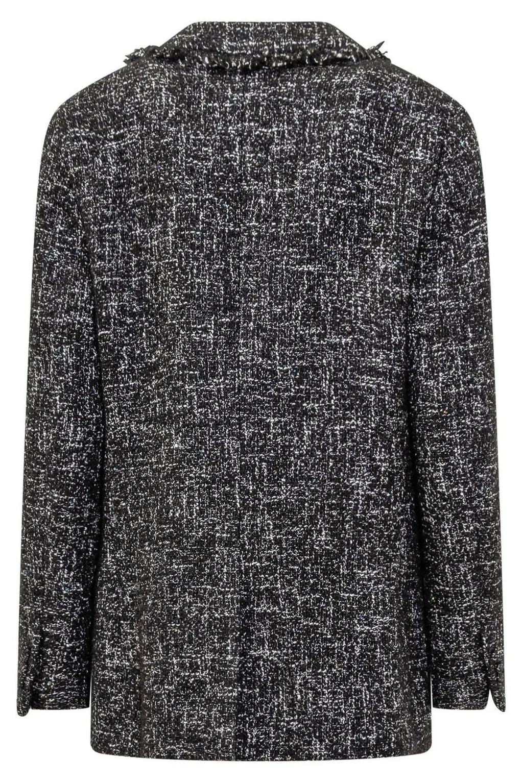 Fringed Tweed Blazer