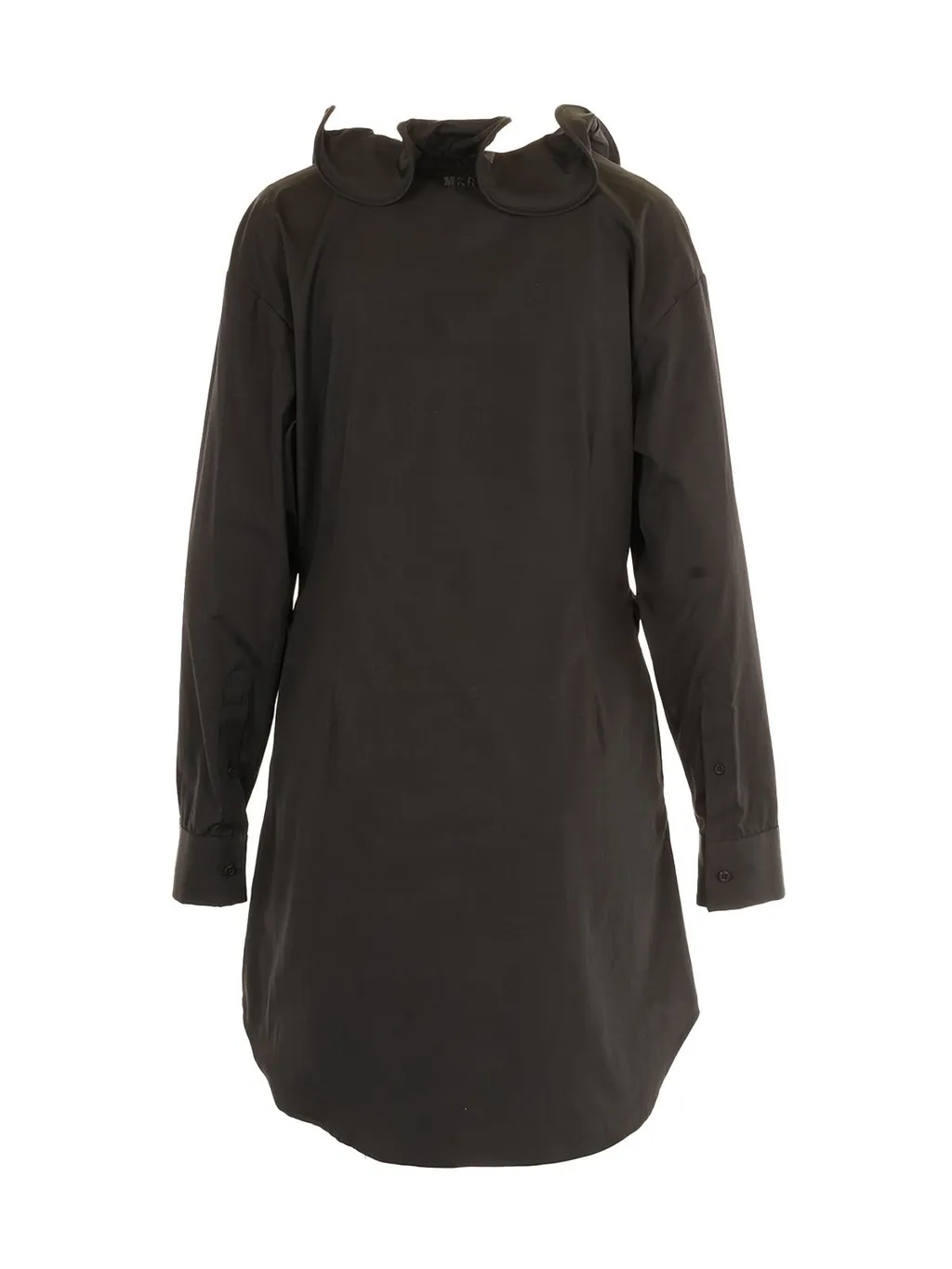 Ruffled Poplin Shirt Dress