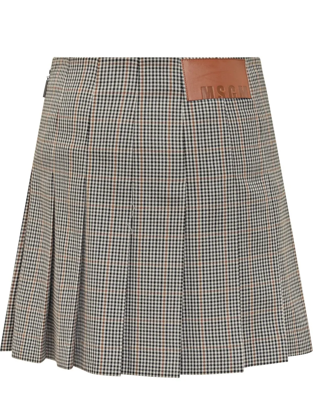 Logo Patch Checked Skirt