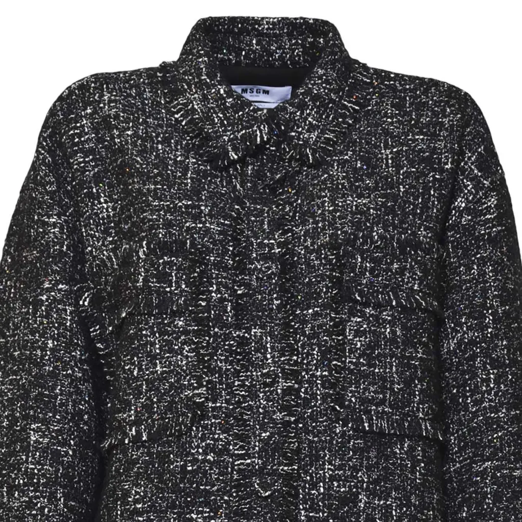 Long-Sleeved Fringed Edge Jacket