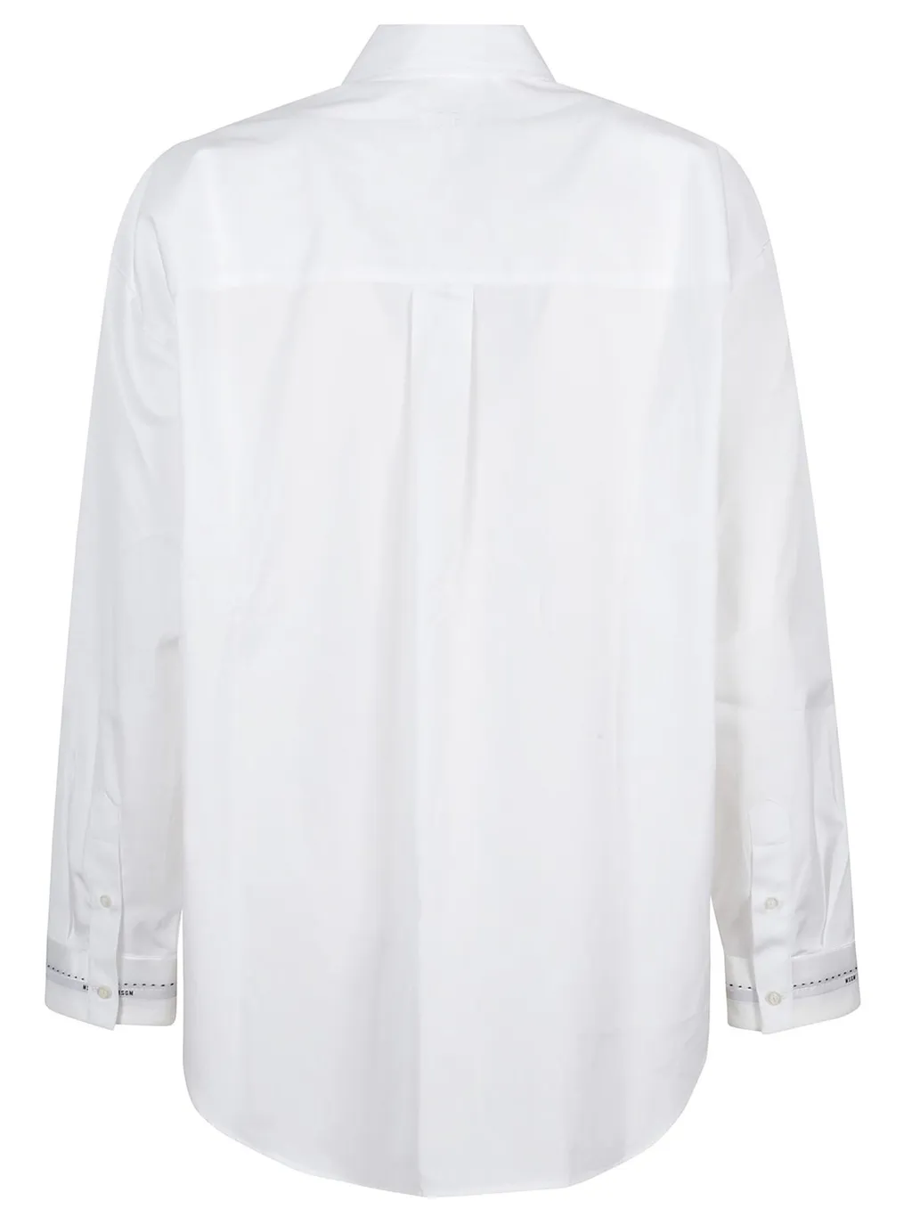 Logo-Detailed Curved Hem Shirt