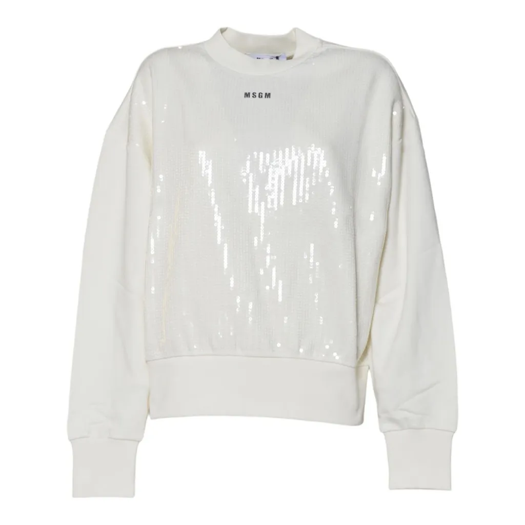 Sequin Embellished Crewneck Sweatshirt