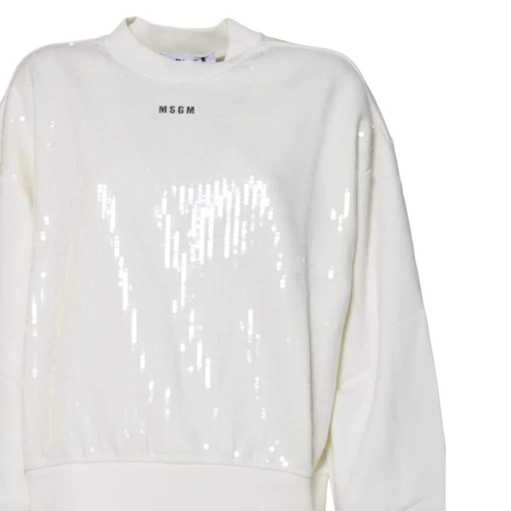 Sequin Embellished Crewneck Sweatshirt