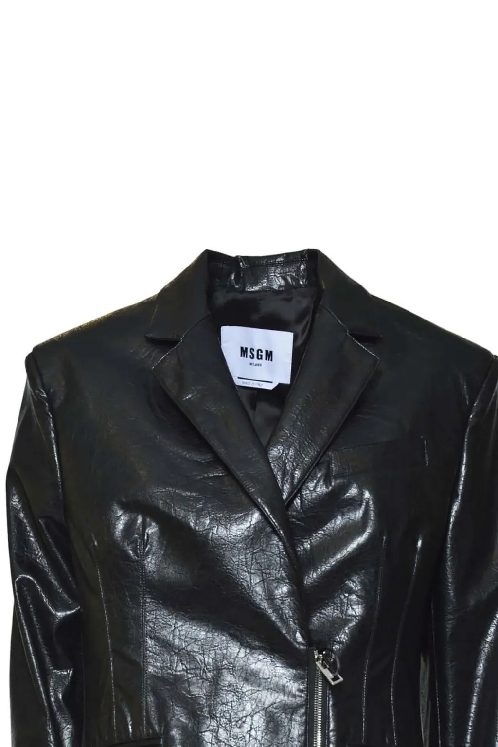 High Shine Asymmetric-Zip Jacket