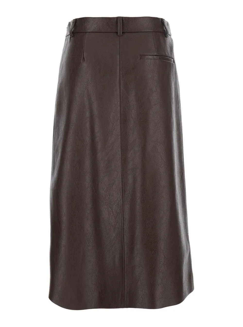 Rear Zipped Pleated Skirt