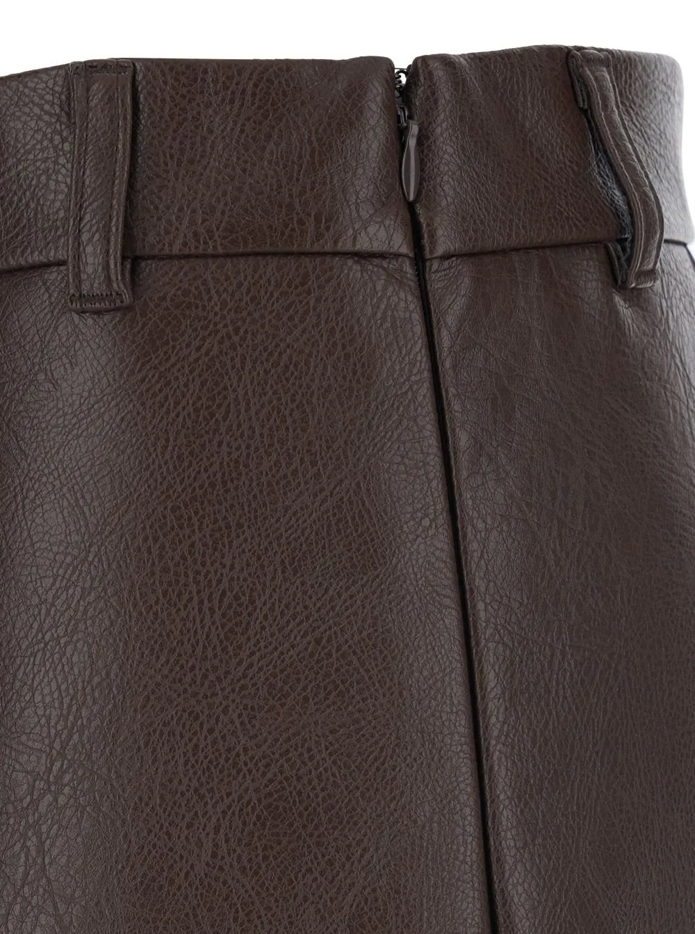 Rear Zipped Pleated Skirt