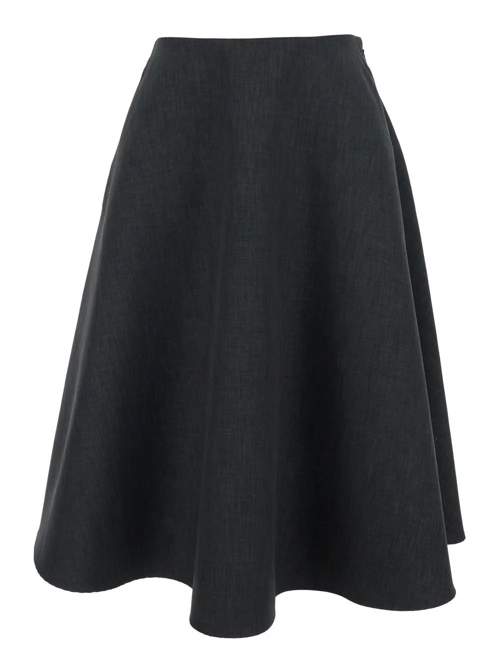 Side Zipped Pleated Skirt