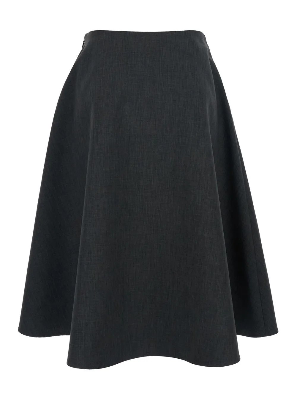 Side Zipped Pleated Skirt