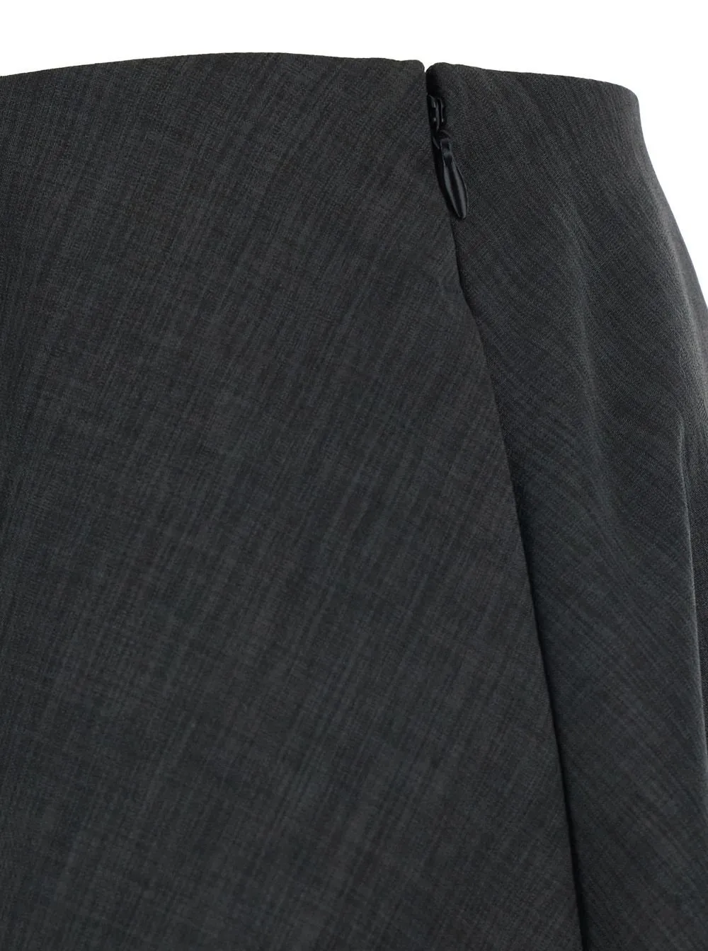 Side Zipped Pleated Skirt