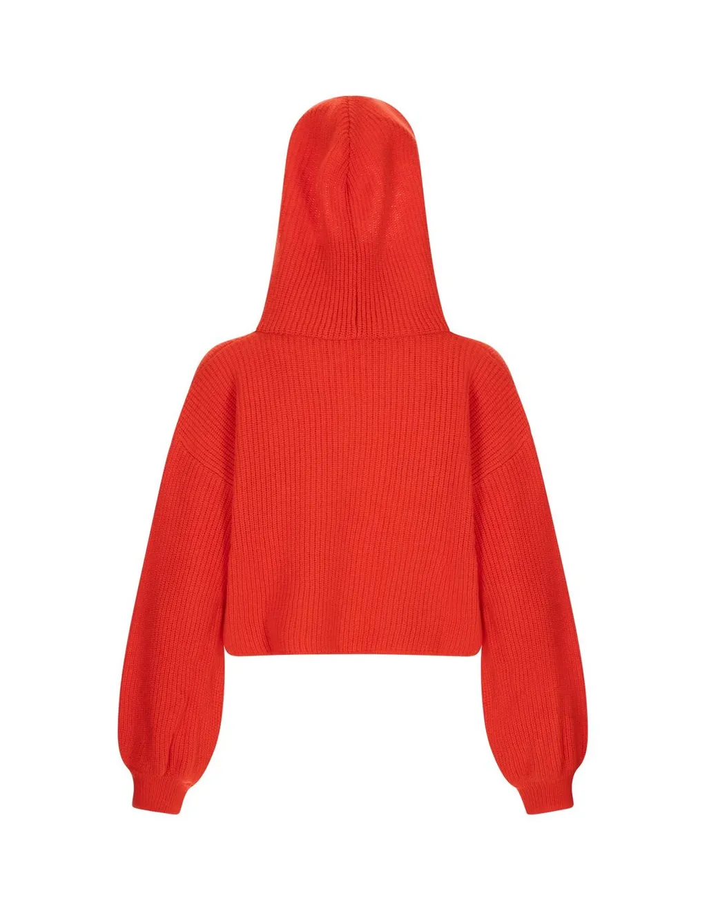 Logo Embroidered Knitted Hoodie