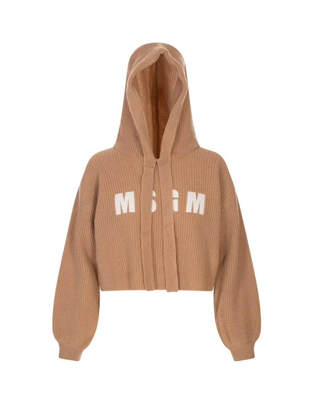 Logo Embroidered Knitted Hoodie
