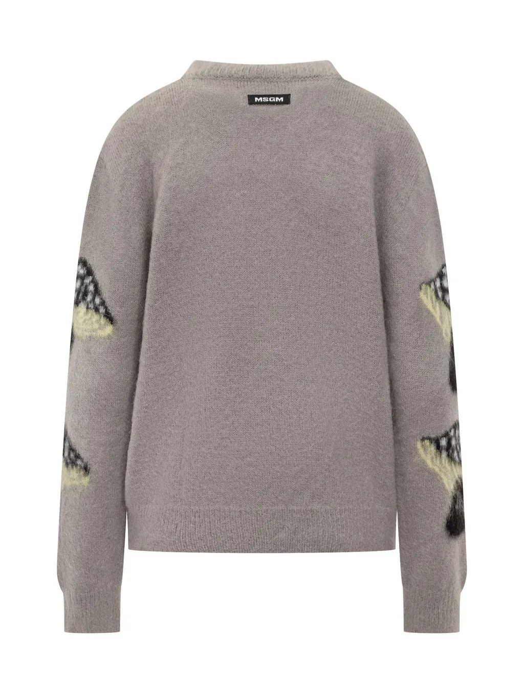 Mushroom Patterned Crewneck Jumper