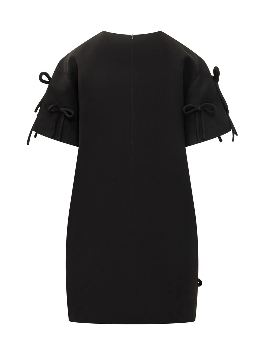 Bow-Embellished Crewneck Dress