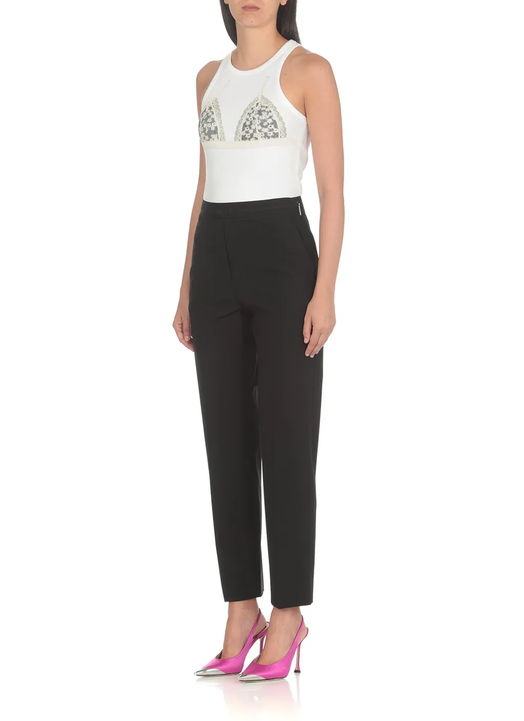 Logo-Waistband Tapered-Leg Trousers