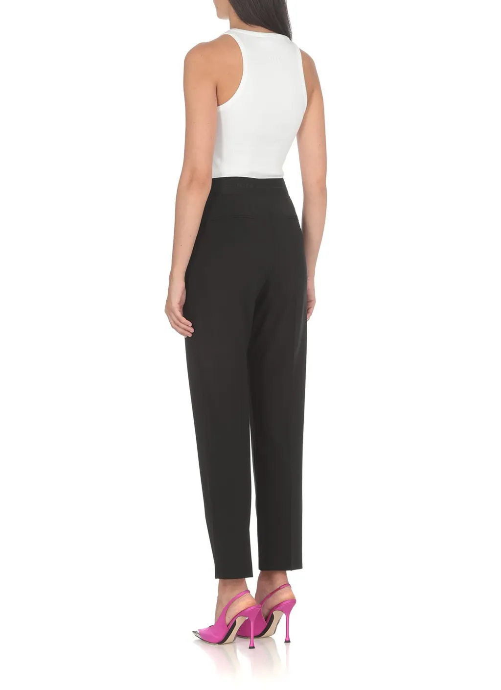 Logo-Waistband Tapered-Leg Trousers