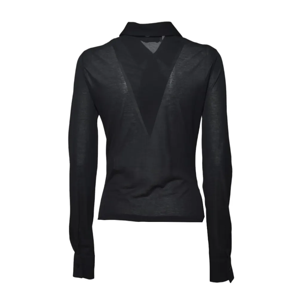 Long-Sleeved Ruffle Detailed Top