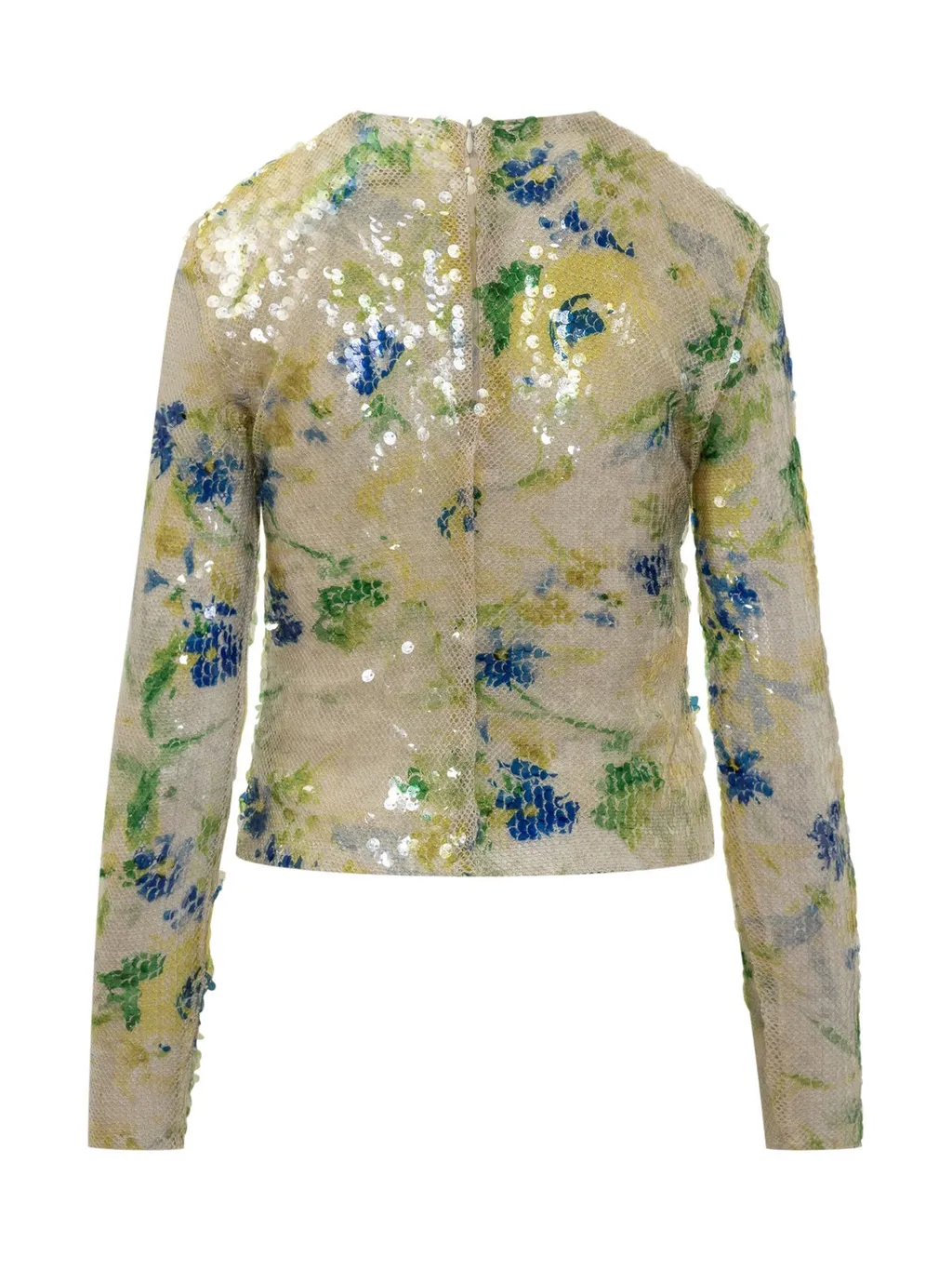 Sequin Floral Knit Top