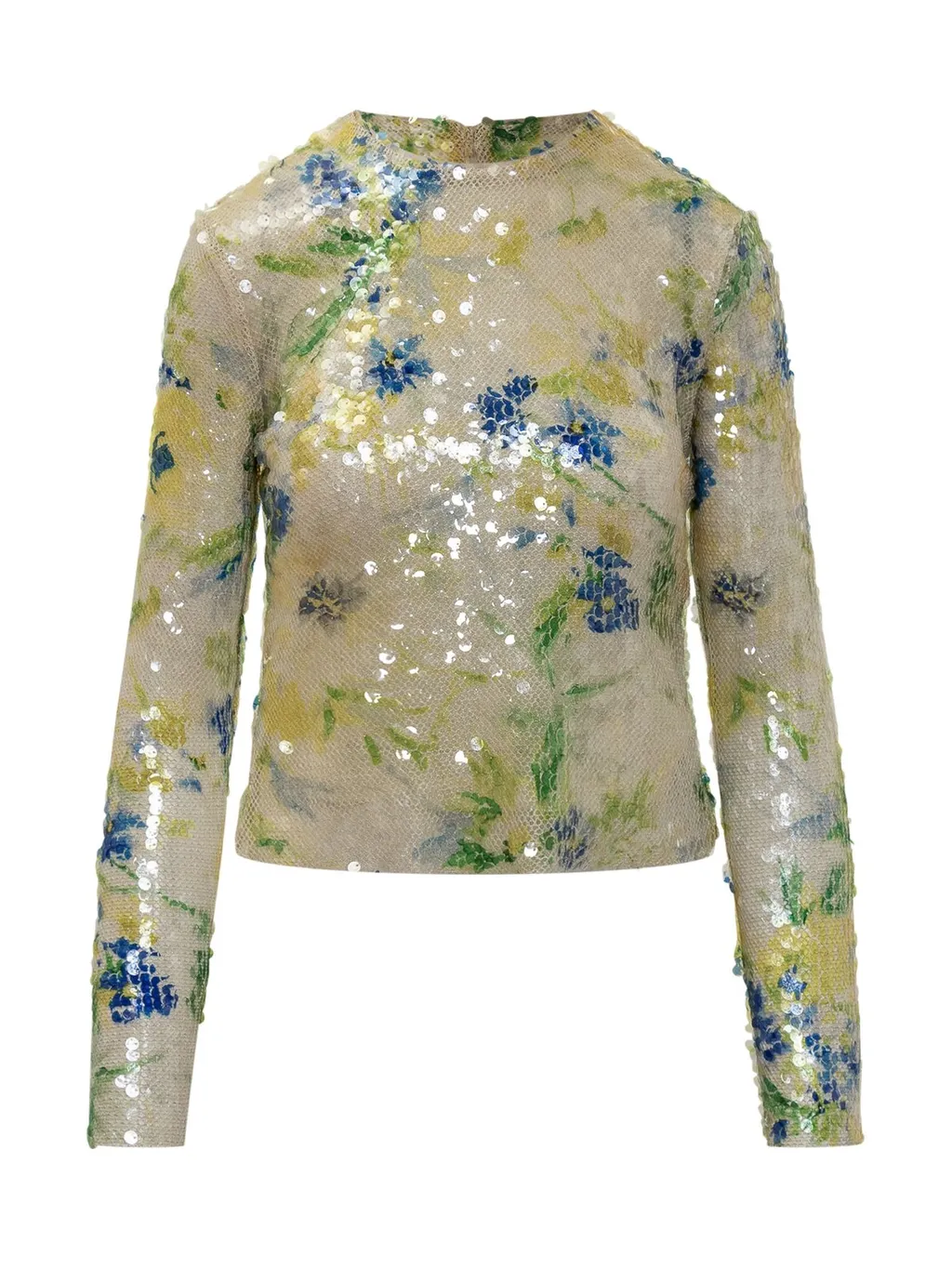 Sequin Floral Knit Top