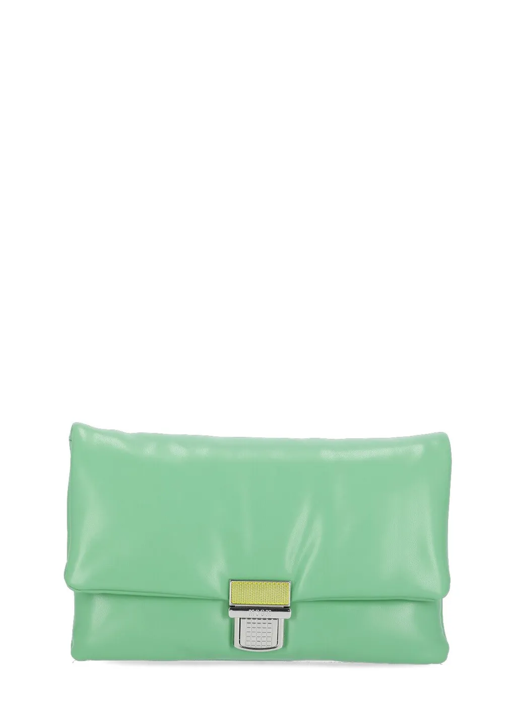 Logo Engraved Foldover Clutch Bag