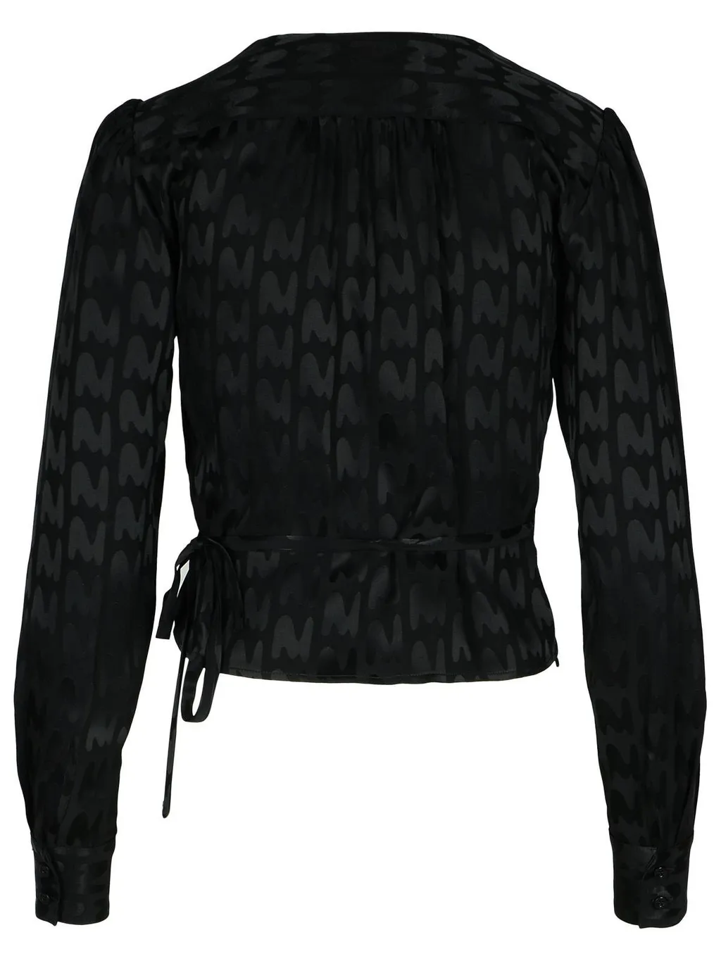 All-Over Patterned V-Neck Blouse