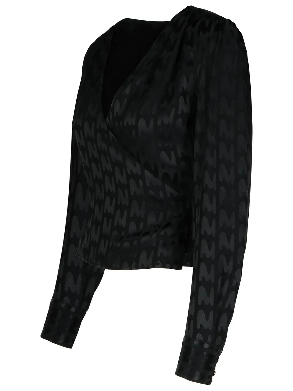 All-Over Patterned V-Neck Blouse