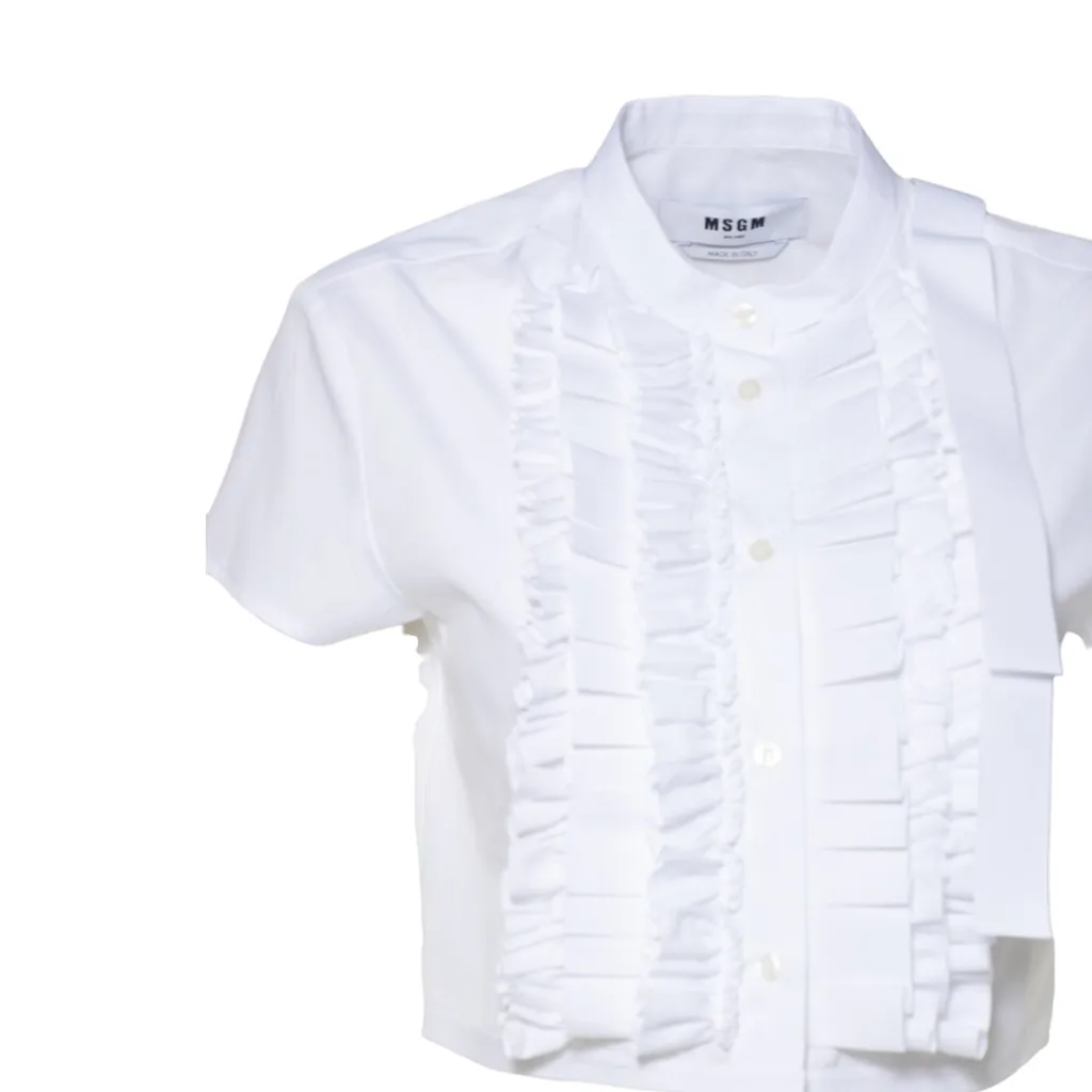 Cropped Ruffled Shirt
