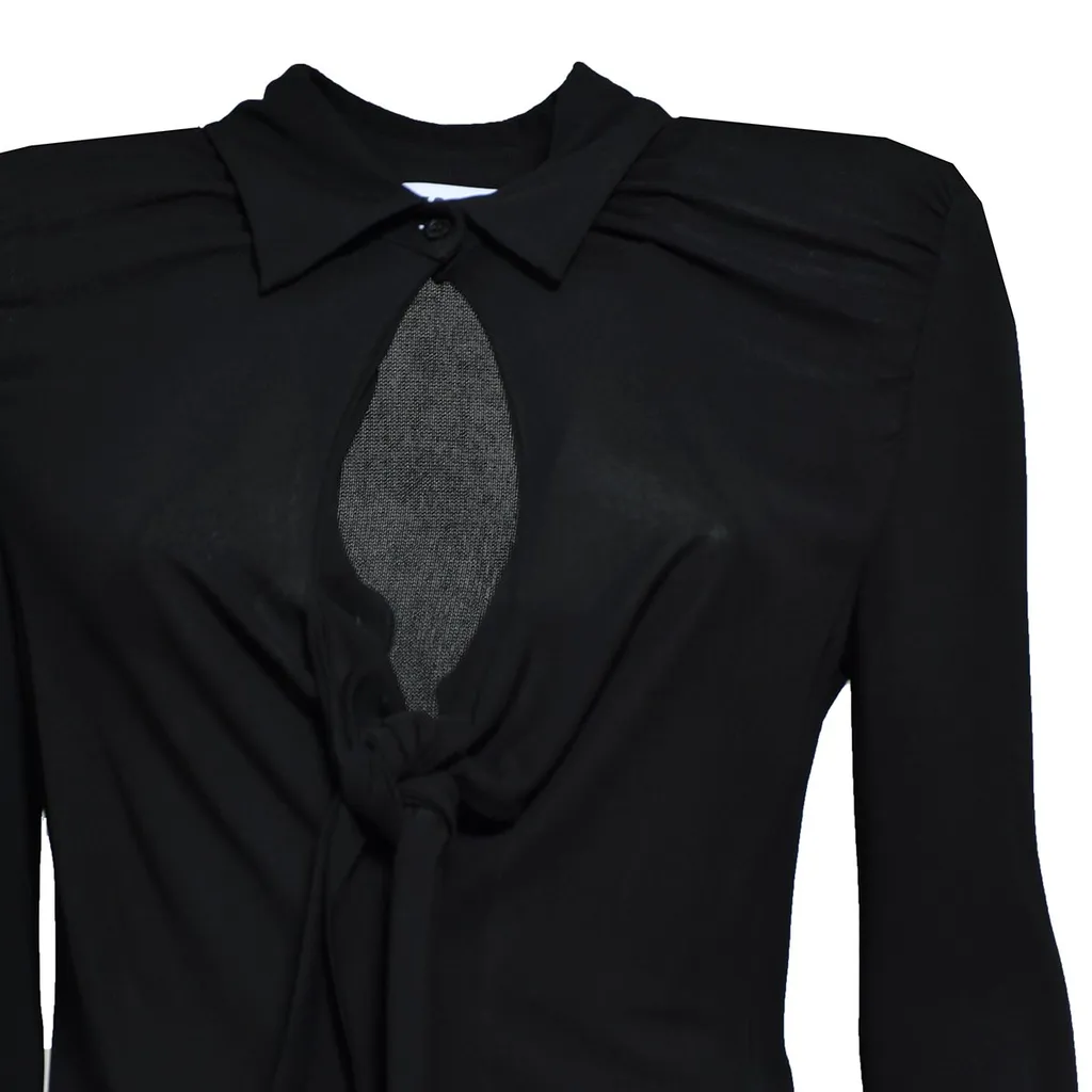 Draped Cut Out Detailed Shirt