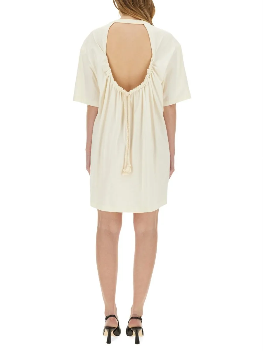 Logo Patch Drawstring Dress