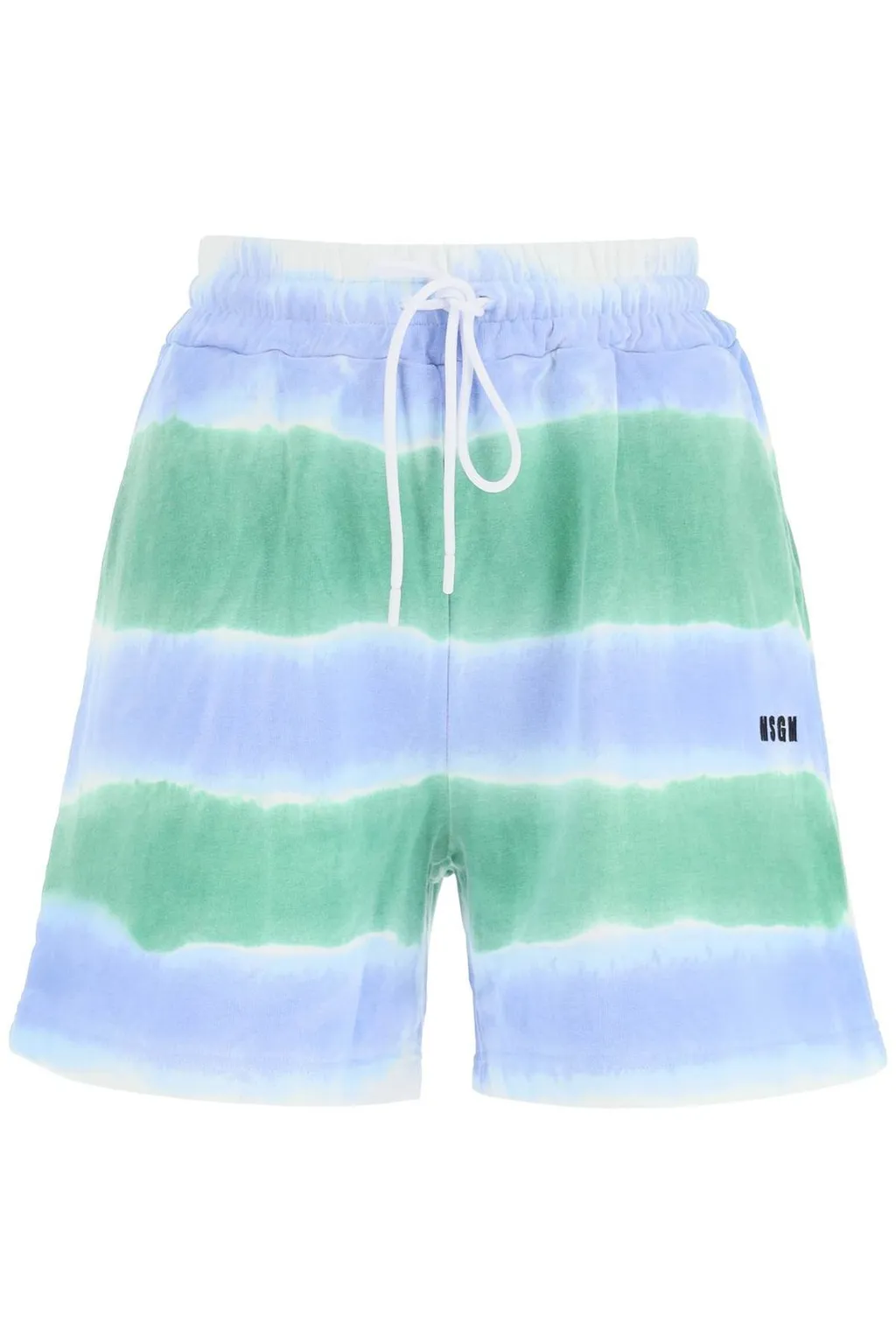 Striped Tie-Dye Jersey Shorts