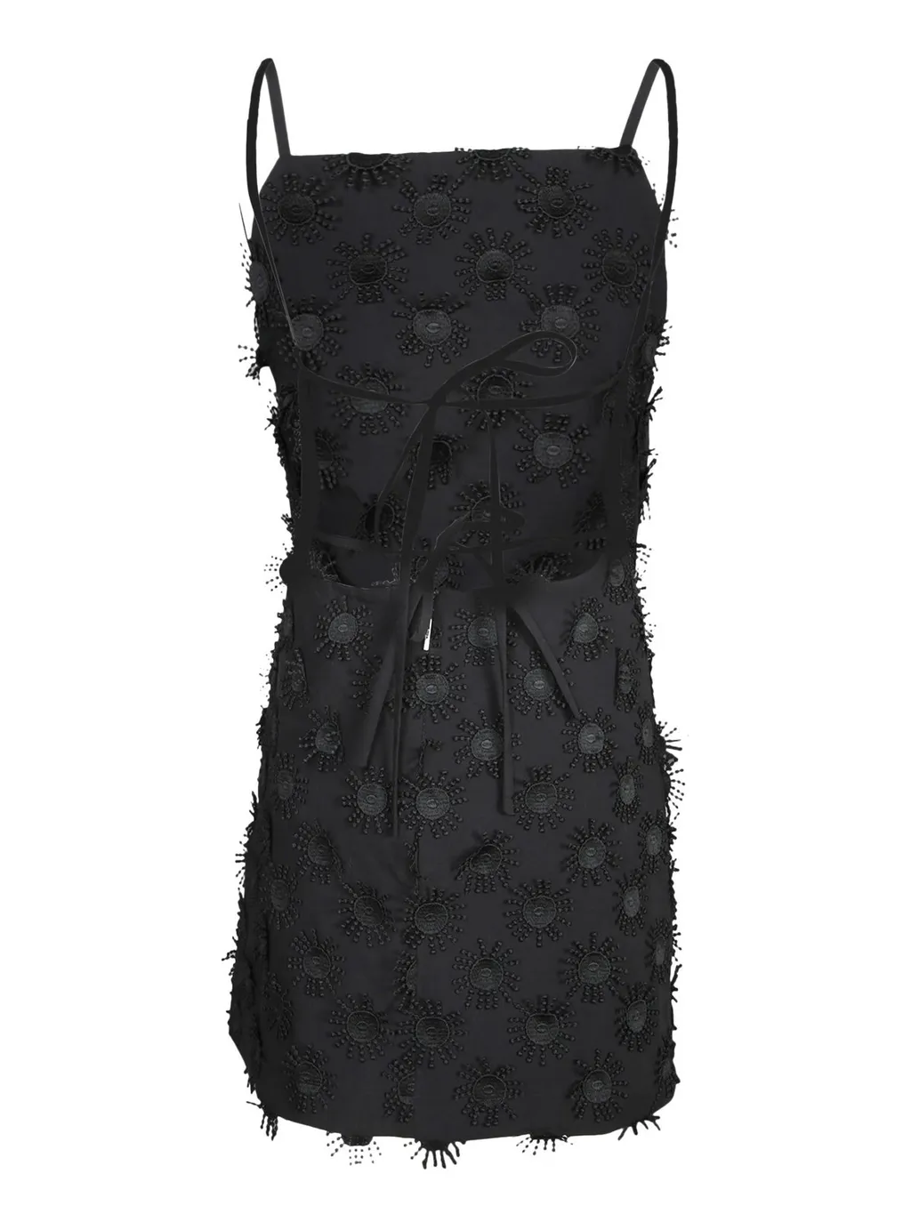 Floral Patch Square Neck Mini Dress