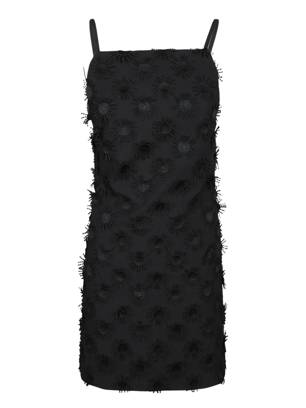 Floral Patch Square Neck Mini Dress