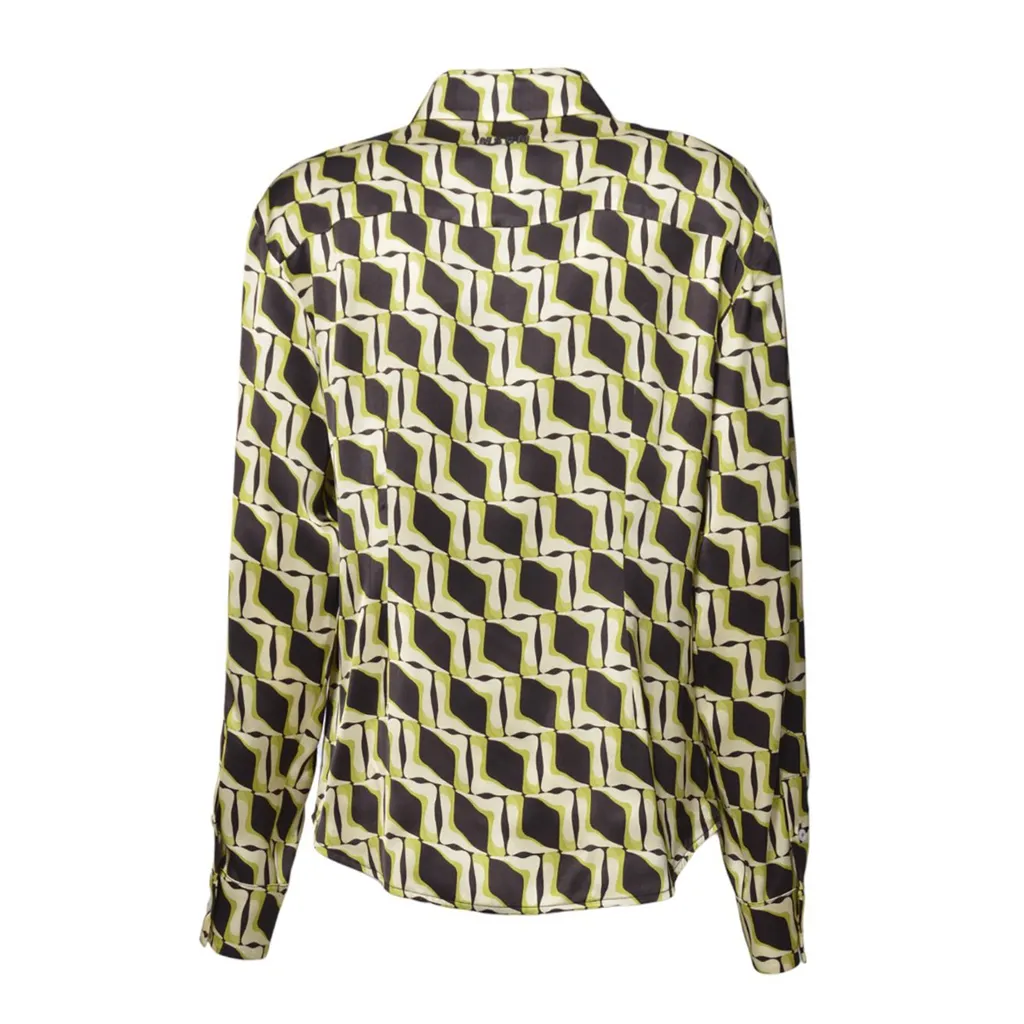 Geometric Printed Long-Sleeved Shirt