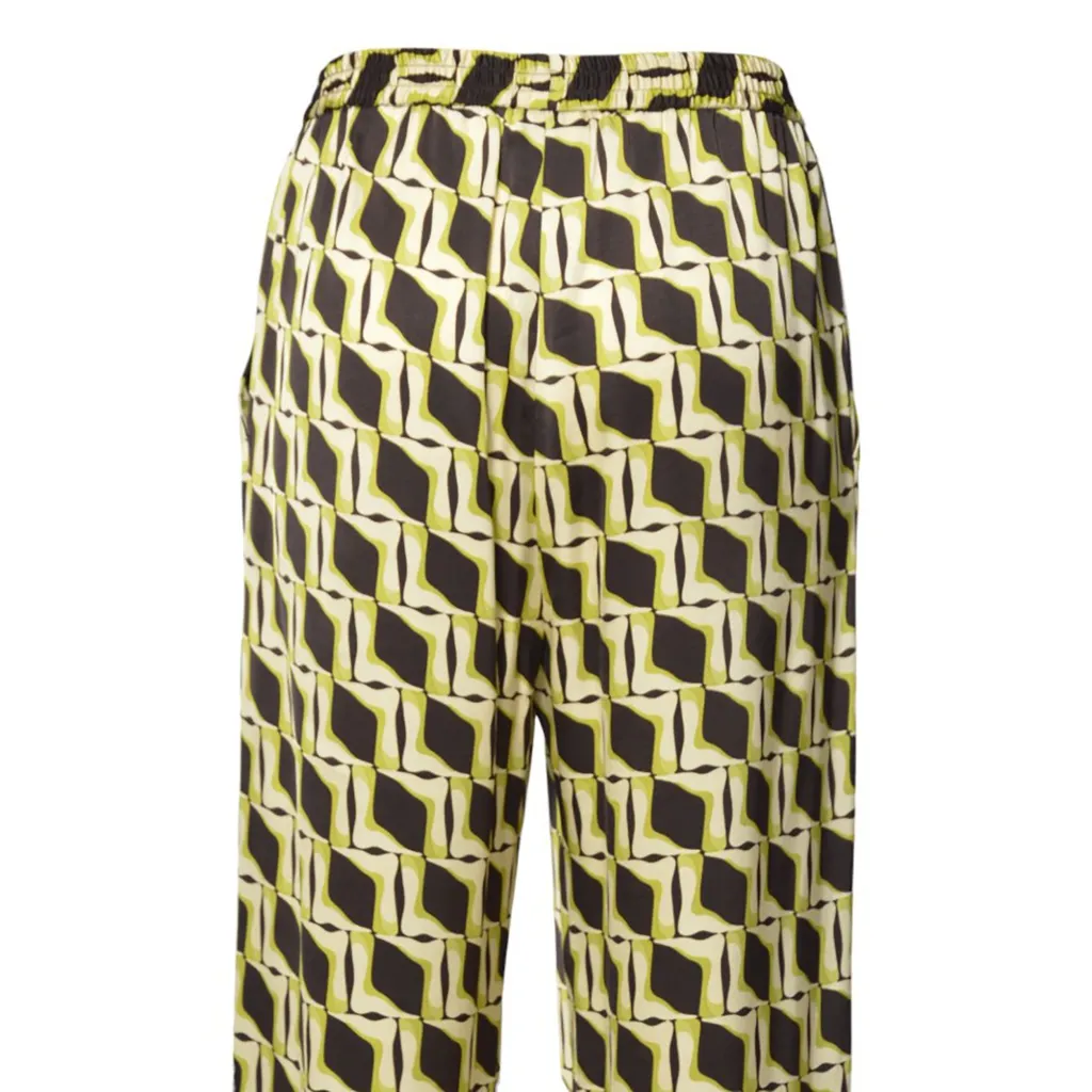 Geometric Printed Straight Leg Pants