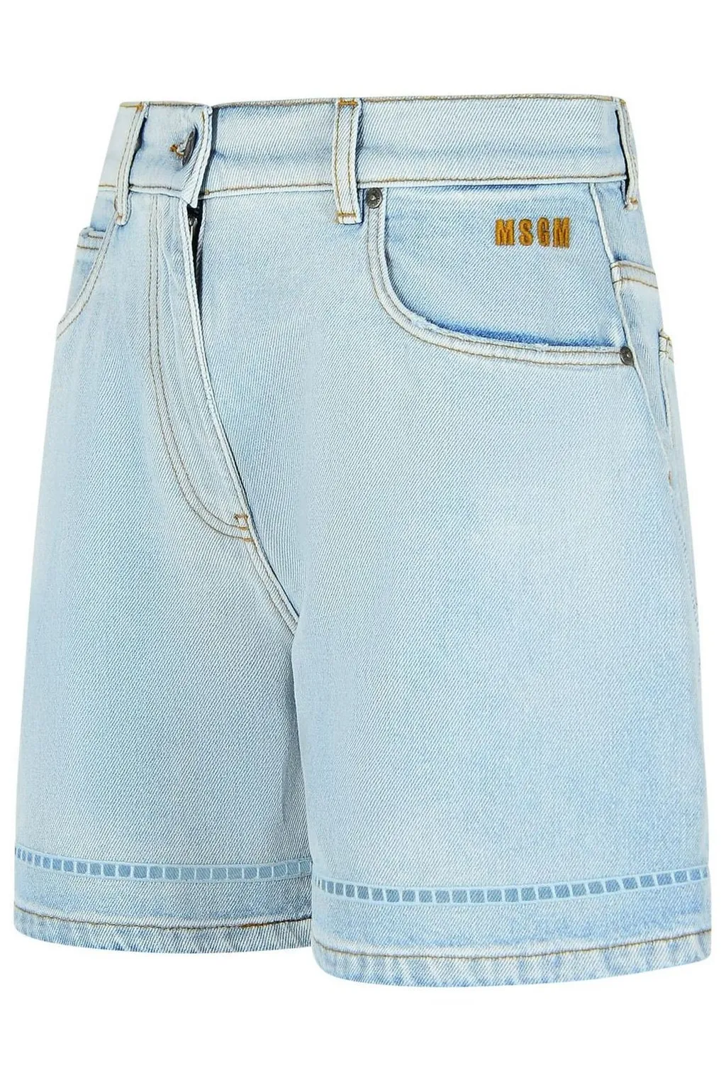 Logo Patch Denim Shorts