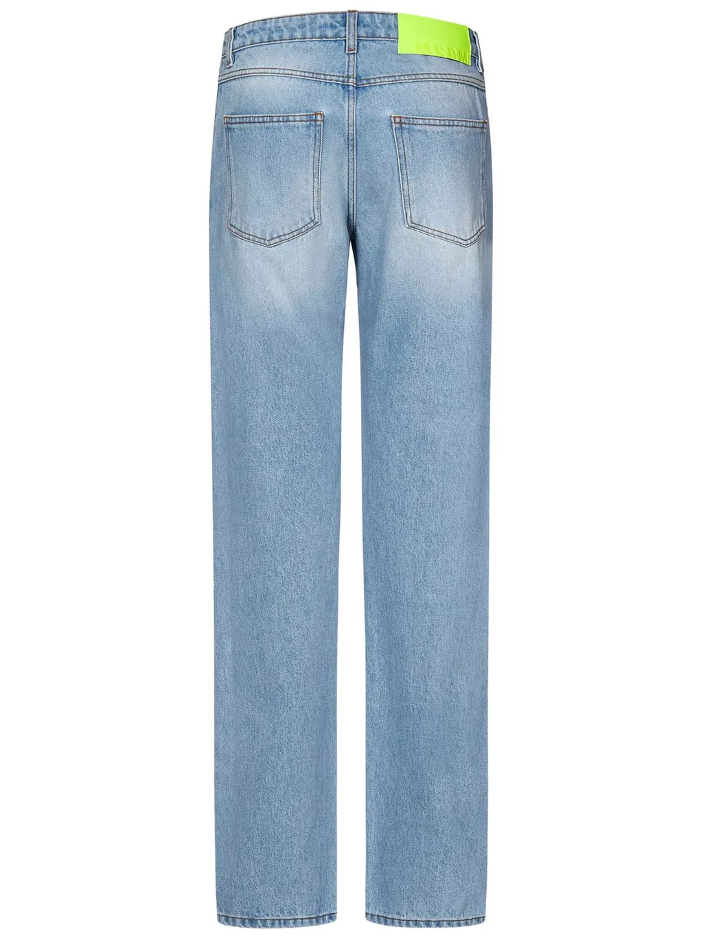 Grosgrain Trim Detailed Straight Leg Jeans