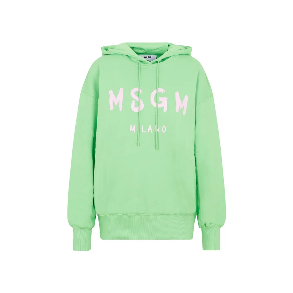 Logo Printed Drawstring Hoodie