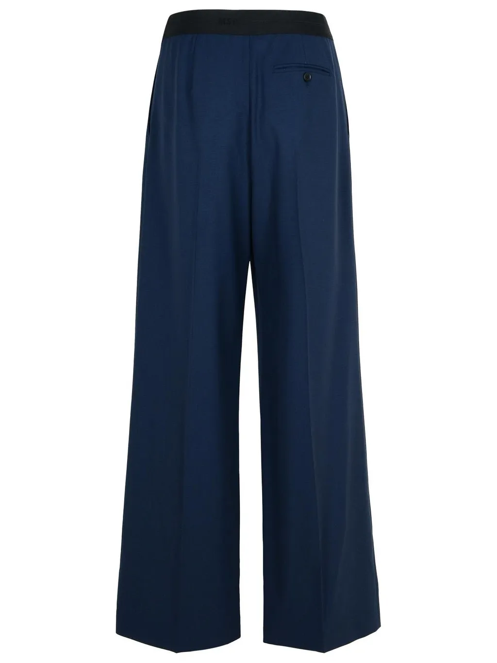 Elasticated Waistband Wide-Leg Trousers