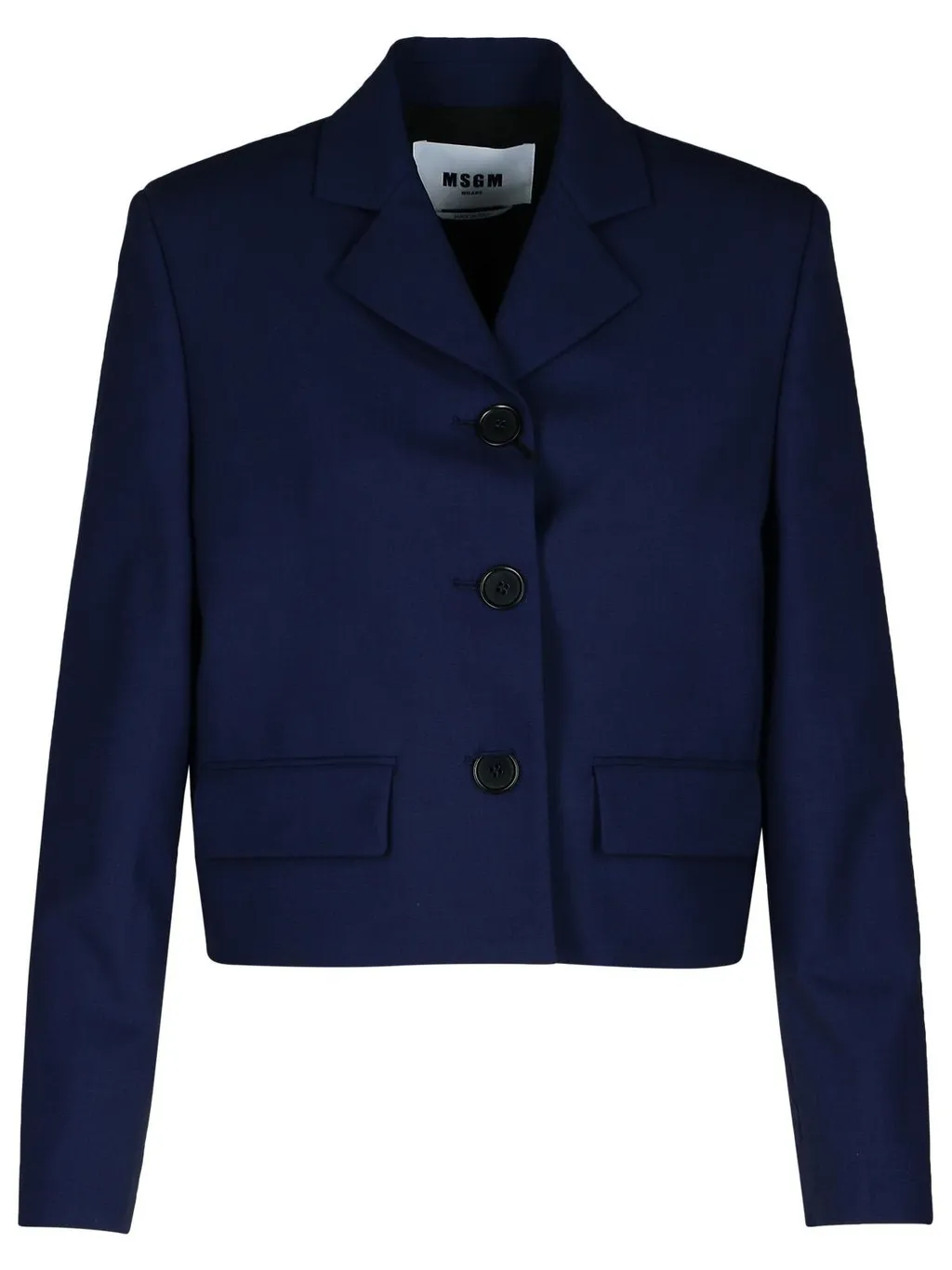 Logo Patch Cropped Boxy Jacket