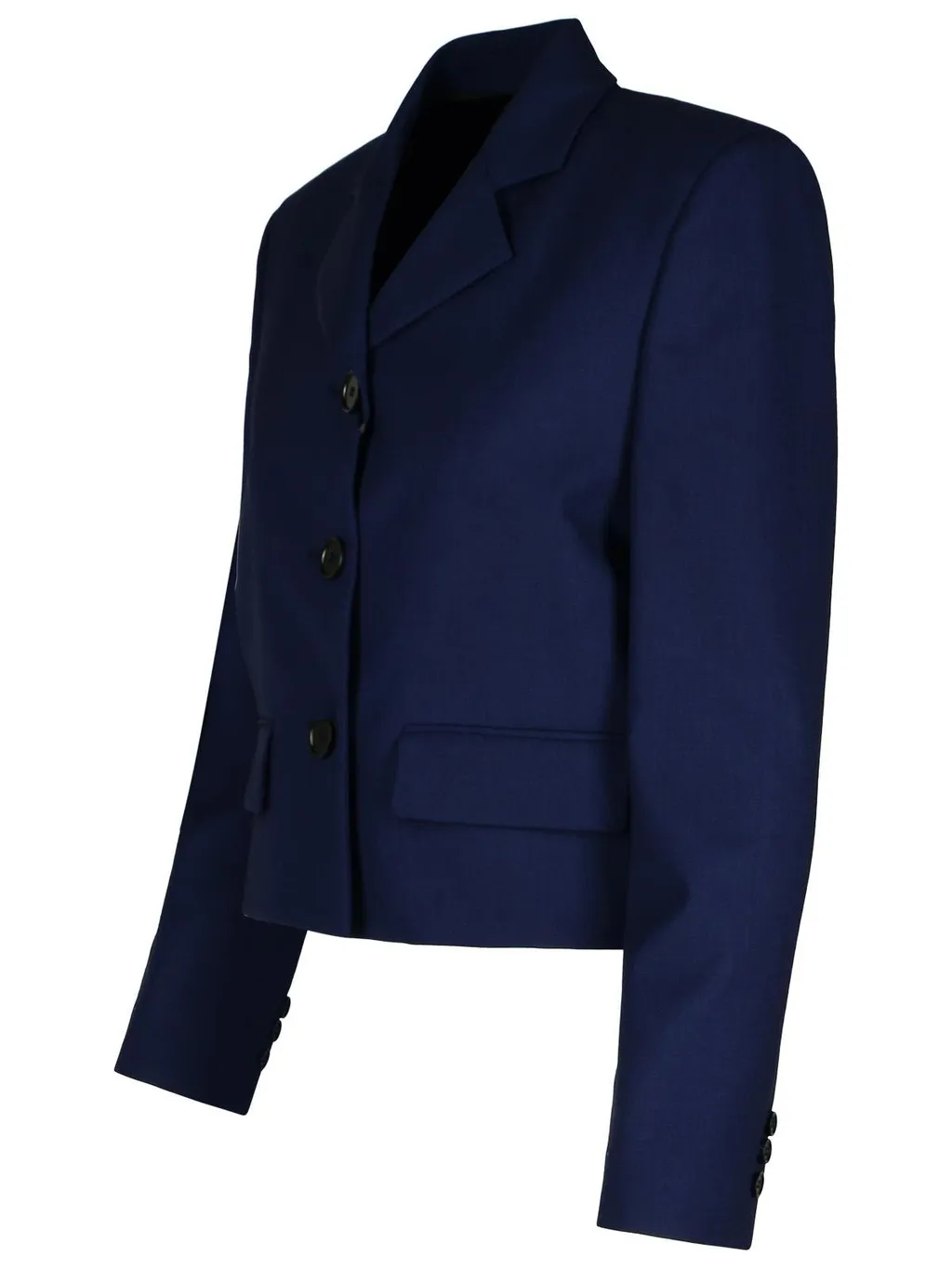 Logo Patch Cropped Boxy Jacket