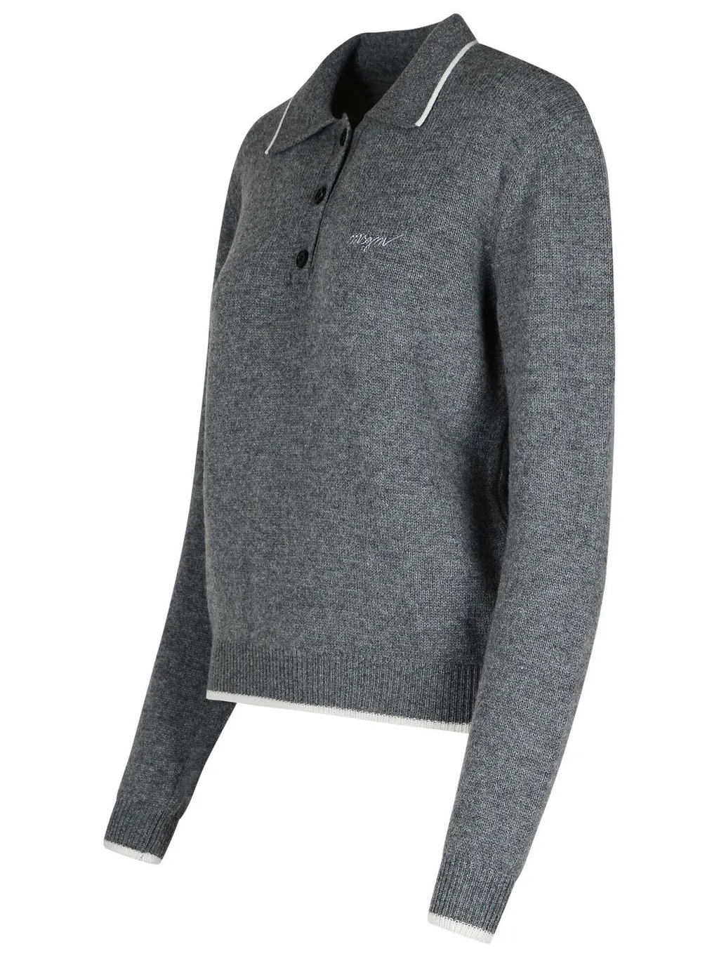 Logo Embroidered Knitted Polo Shirt
