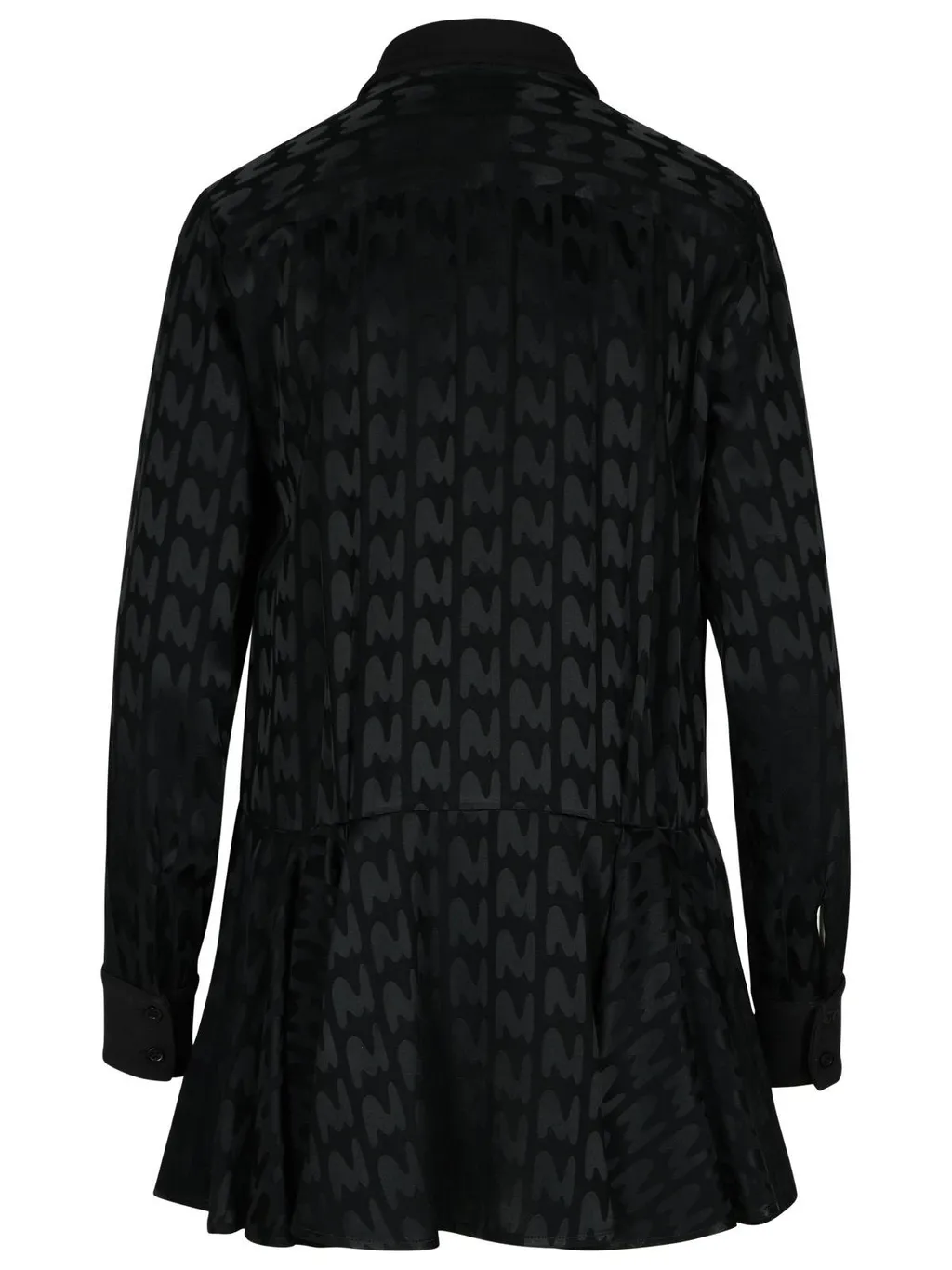 All-Over Patterned Long-Sleeved Dress