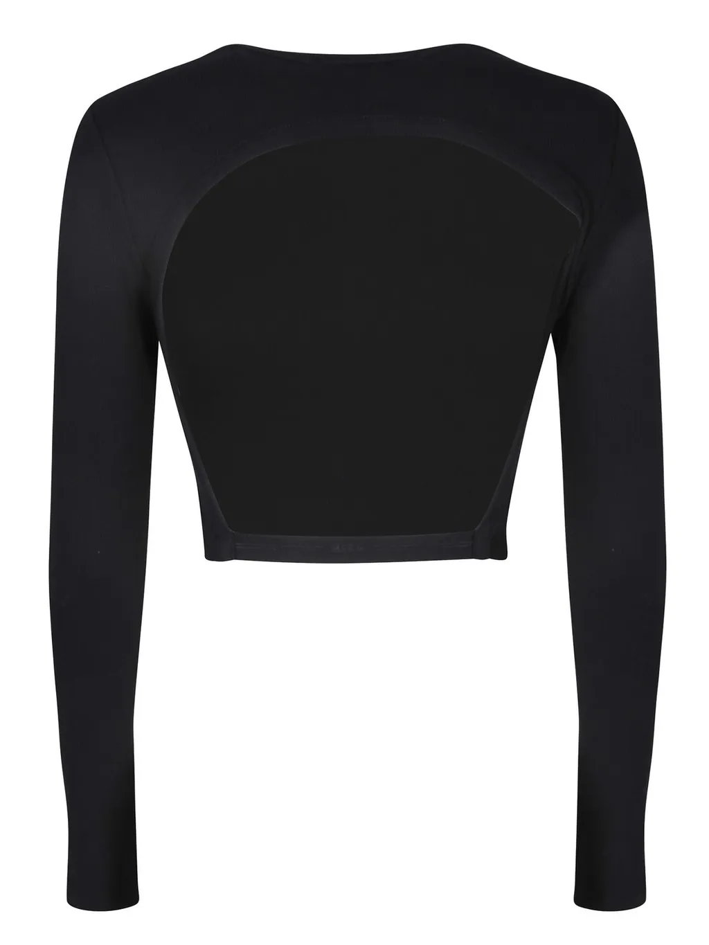 Cut-Out Crewneck Cropped T-Shirt