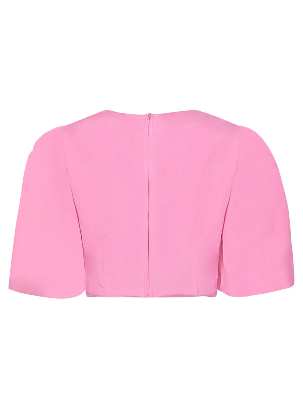 Puff-Sleeved Cropped Blouse