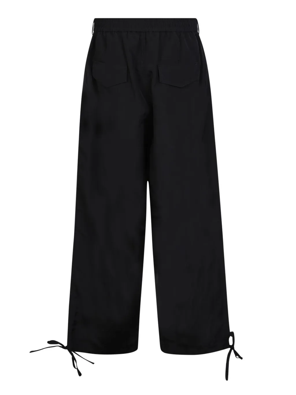 Elasticated-Ankles Wide-Leg Trousers